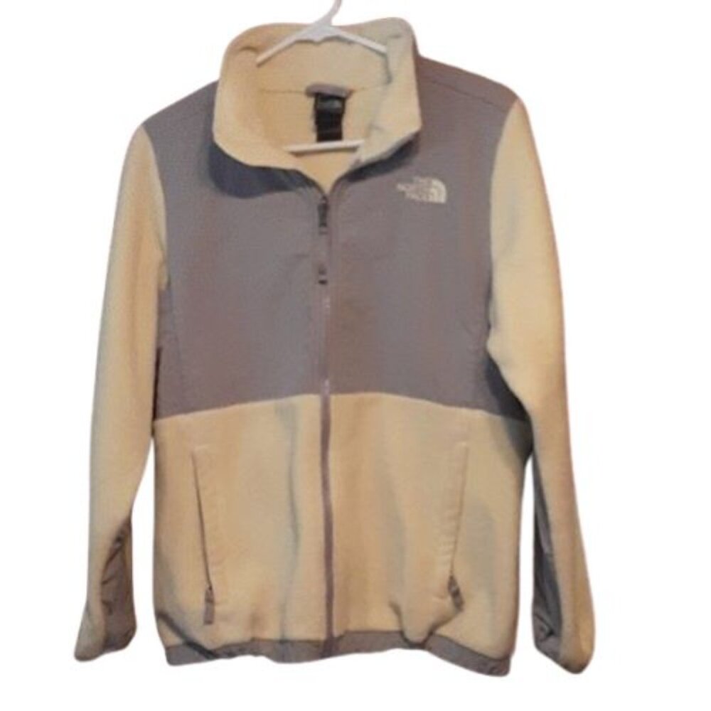 The North Face Full Zip Fleece Jacket Yellow Gray Color Block Size Youth XL 18